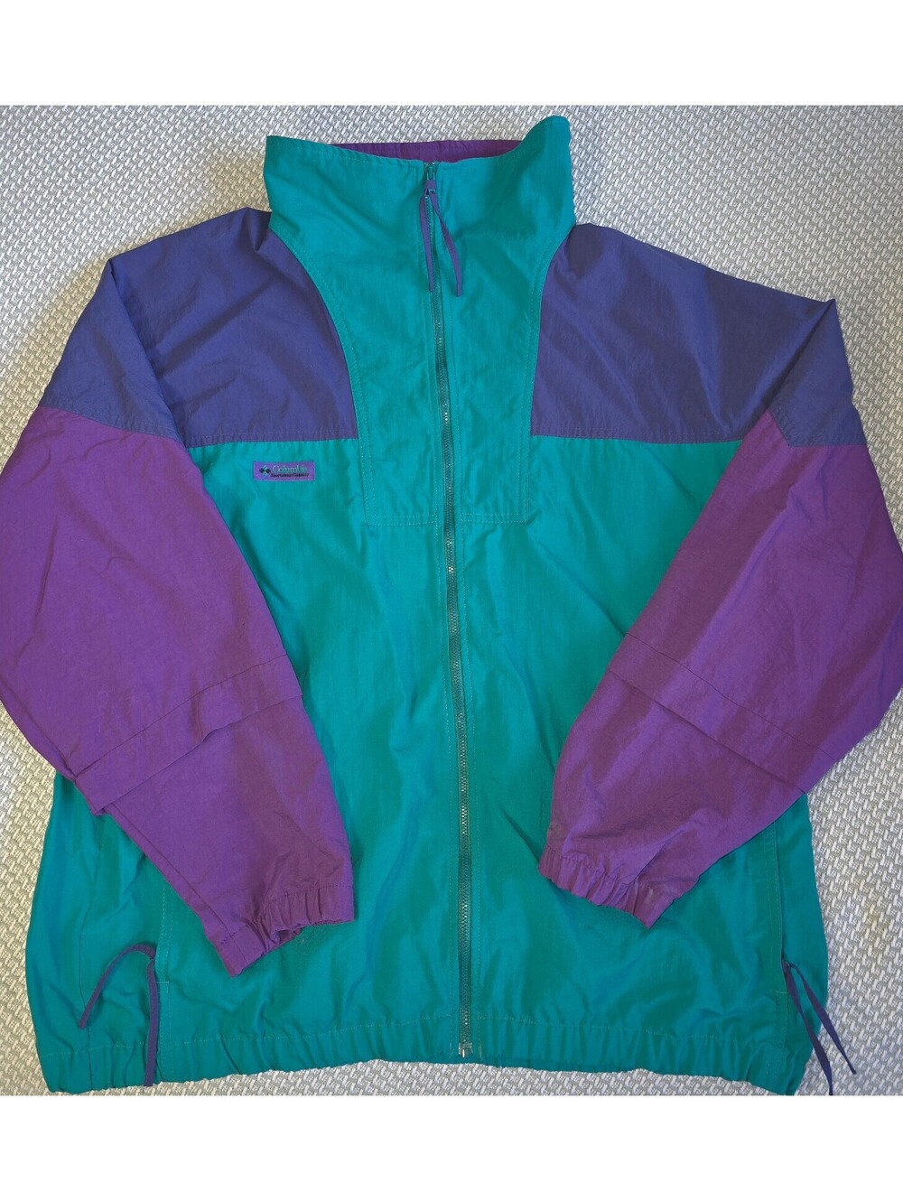 Vintage 1990s Columbia color block windbreaker men's 2XL